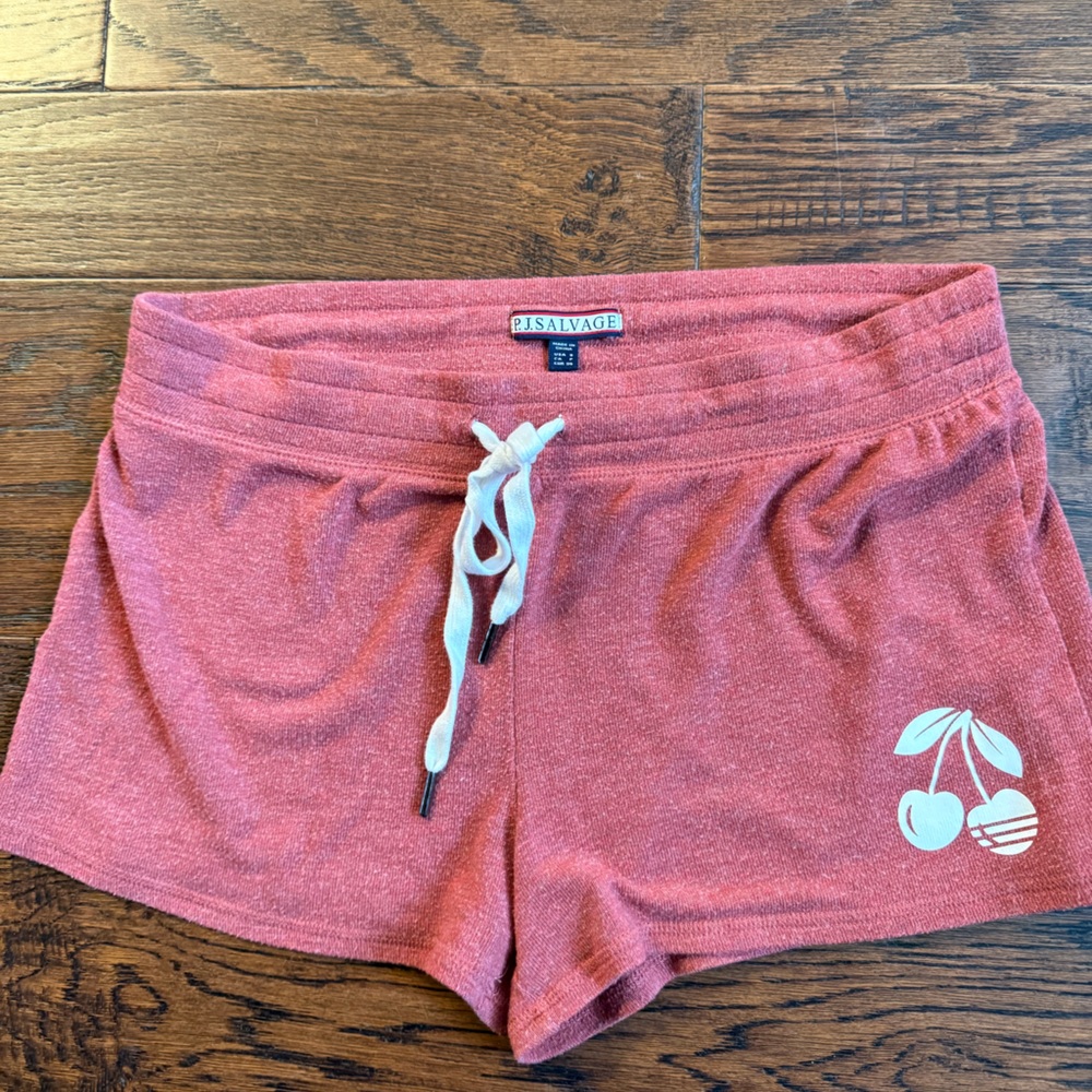 PJ Salvage Women's Cherry Red Athletic Shorts adult small sweat shorts comfy